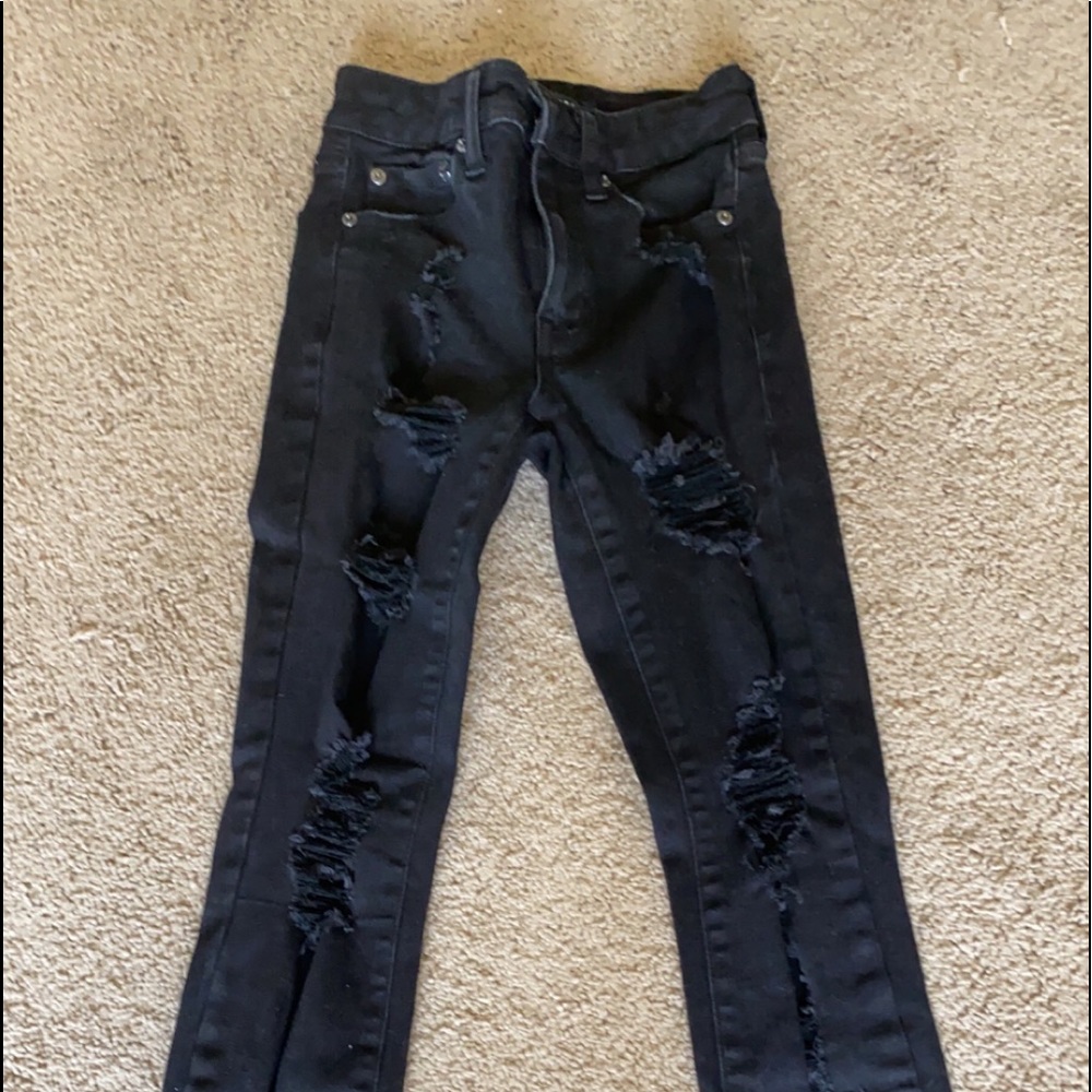 womens black skinny jeans, size:000, color: black